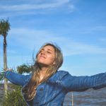 woman soaking up sun, fernando brasil