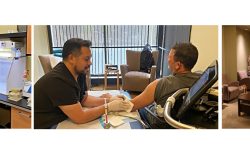 Dr. Kristian Flores treating patient at Oregon Regenerative Medicine.